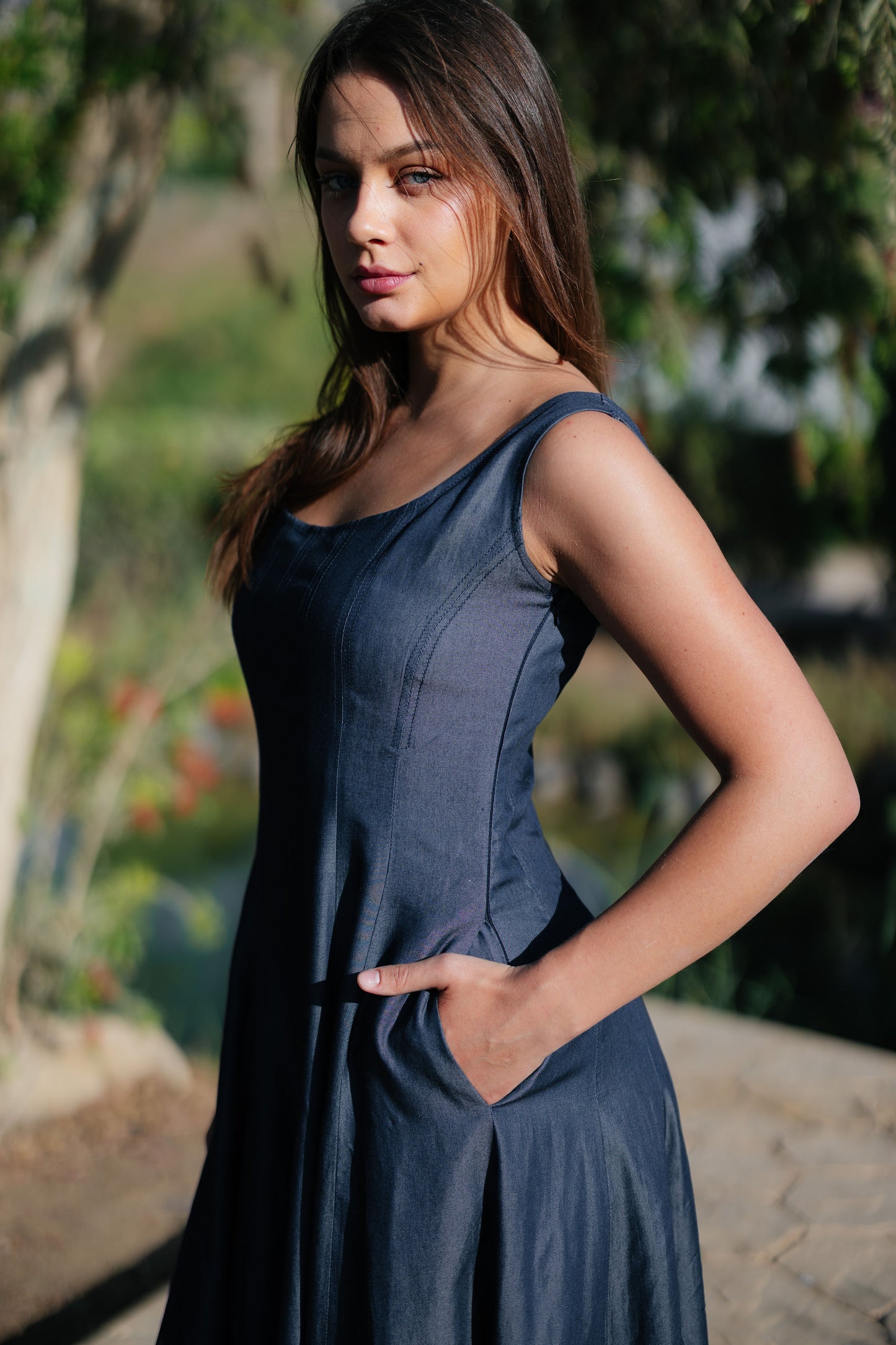 Denim Maxi Dress