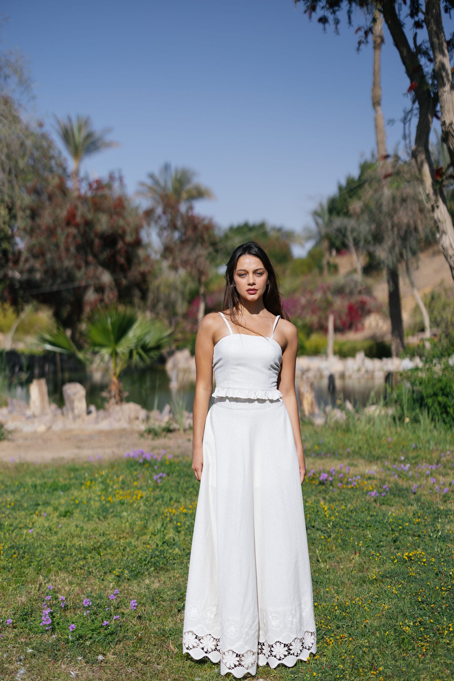 Linen Maxi Skirt Set
