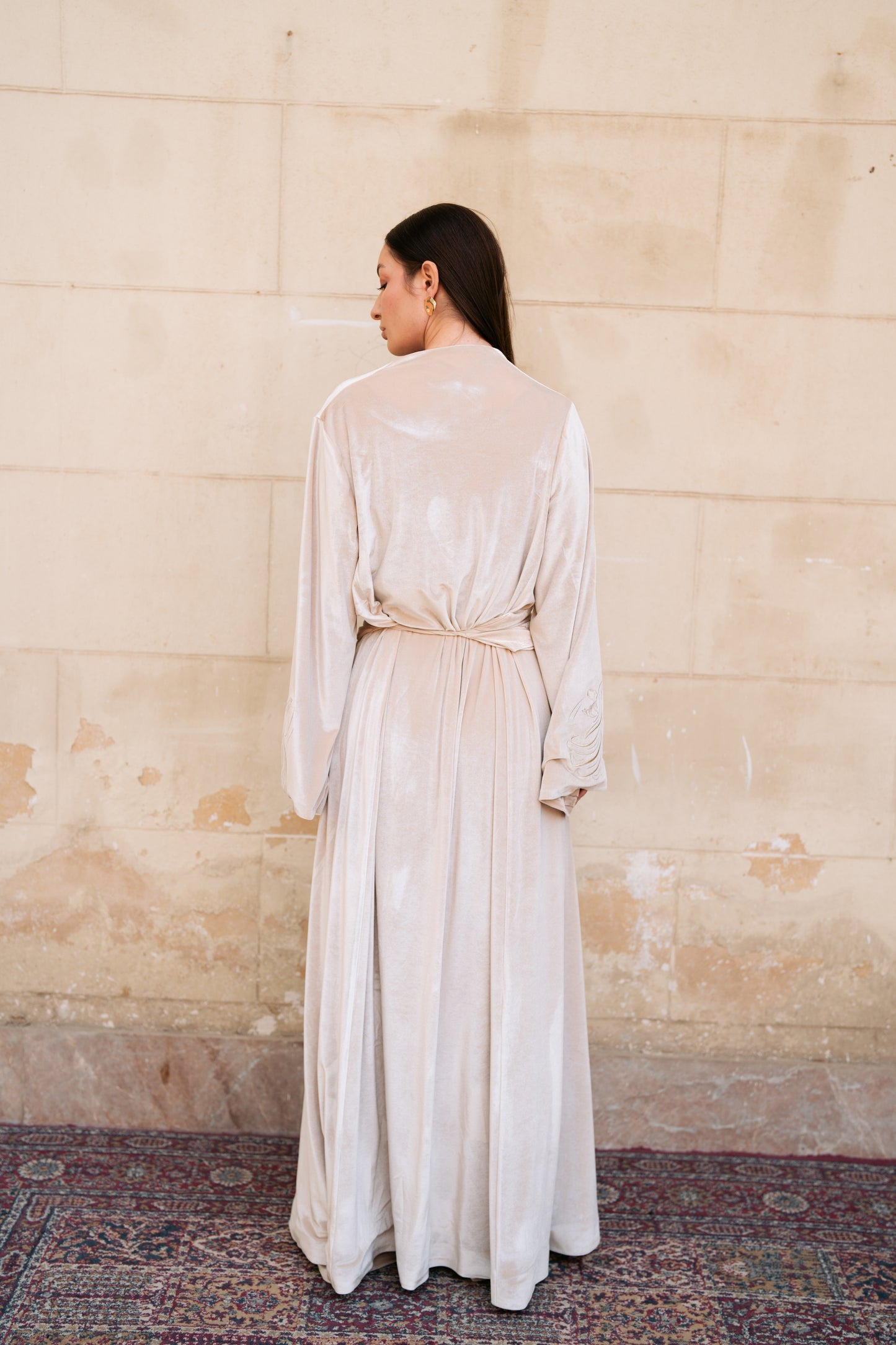 Detailed sleeve kaftan