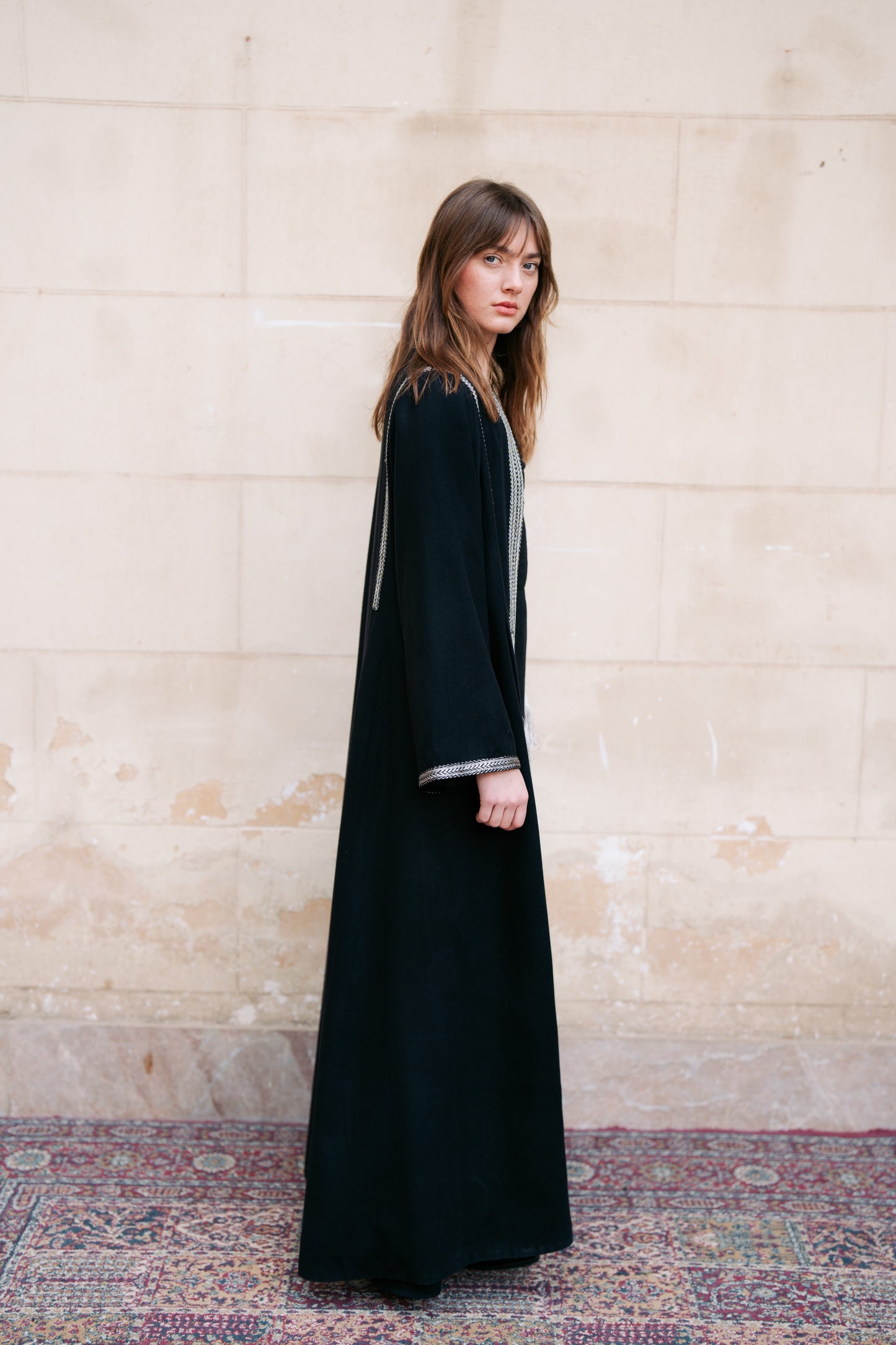 Detailed Wool Kaftan