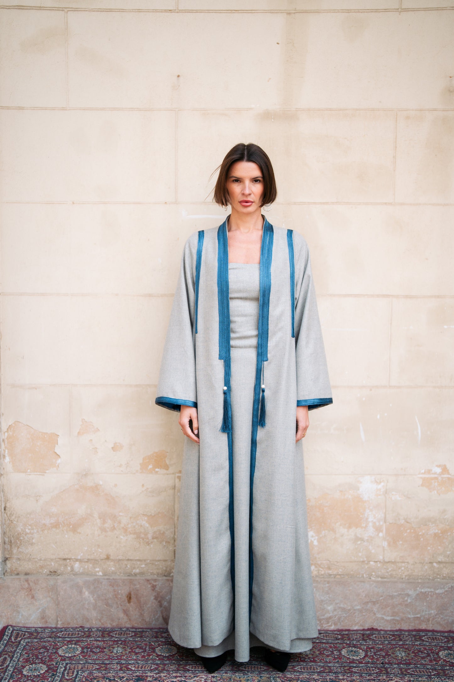 Detailed Wool Kaftan