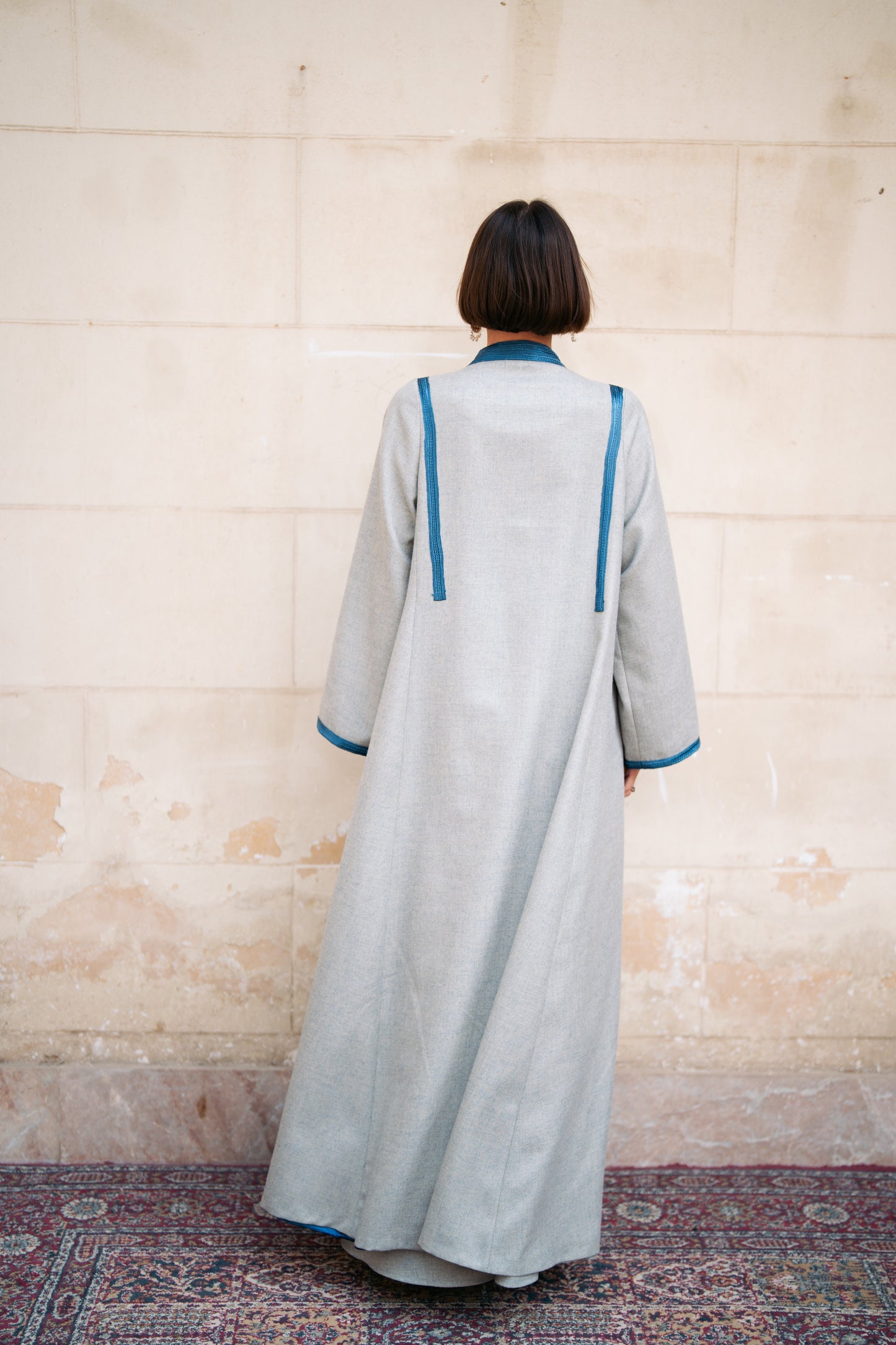 Detailed Wool Kaftan