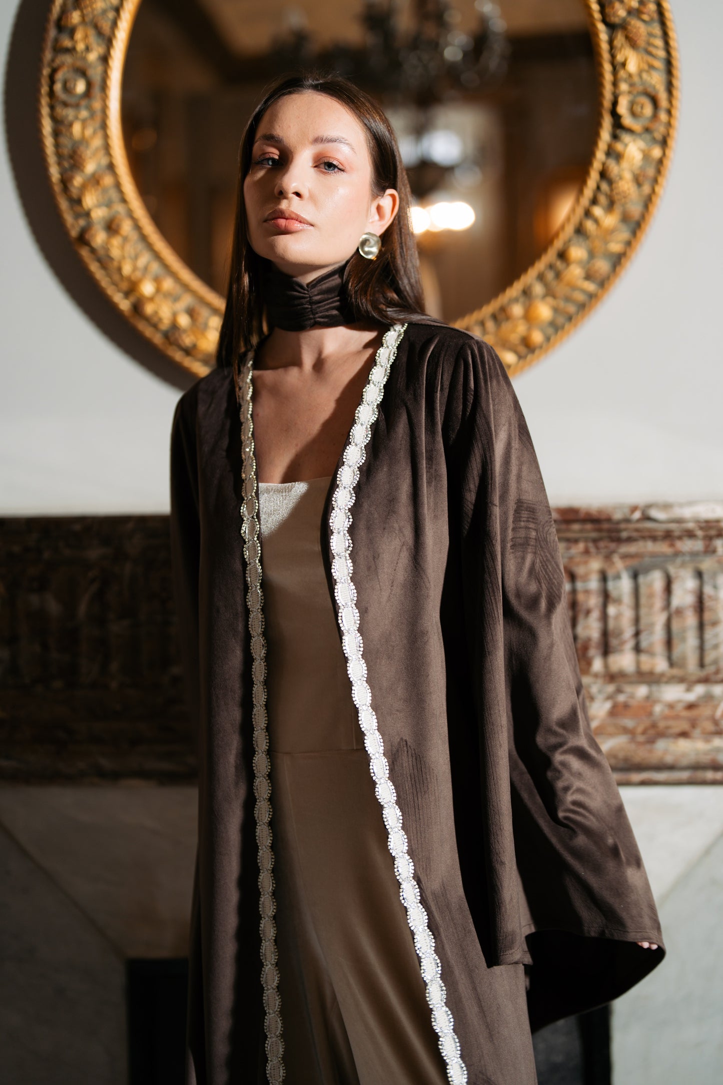 Brown Suede Kaftan