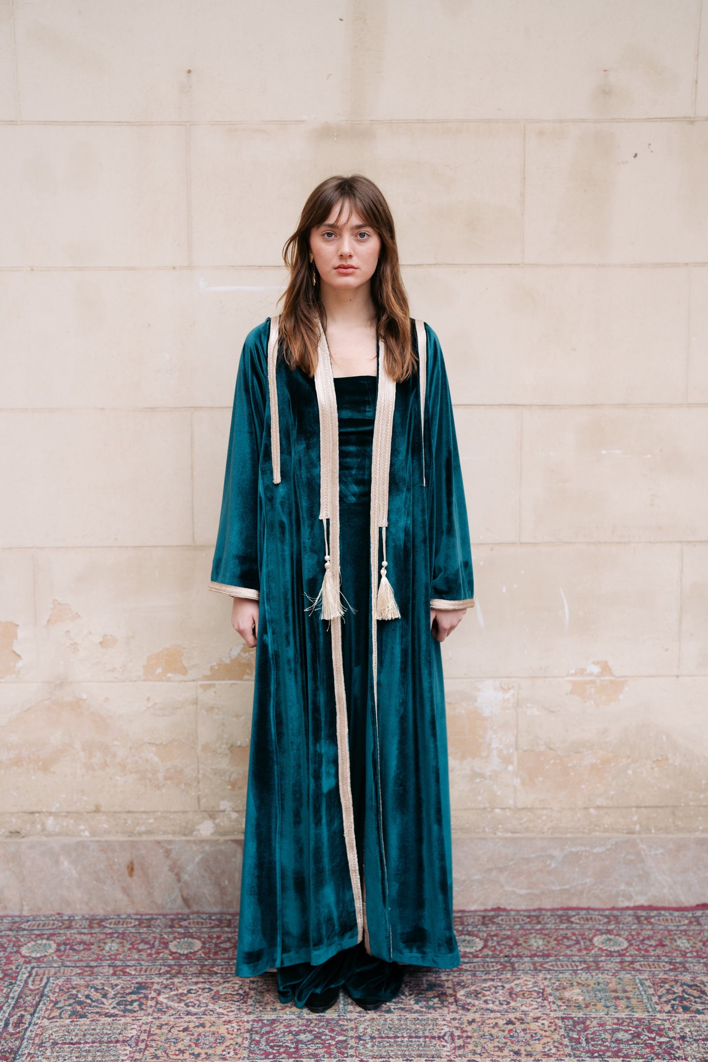 Velvet Detailed Kaftan