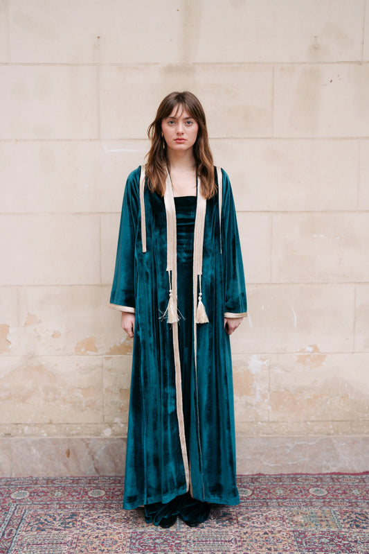 Velvet Detailed Kaftan