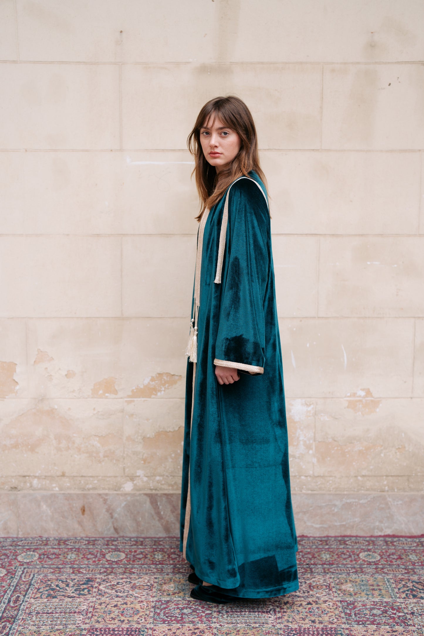 Velvet Detailed Kaftan