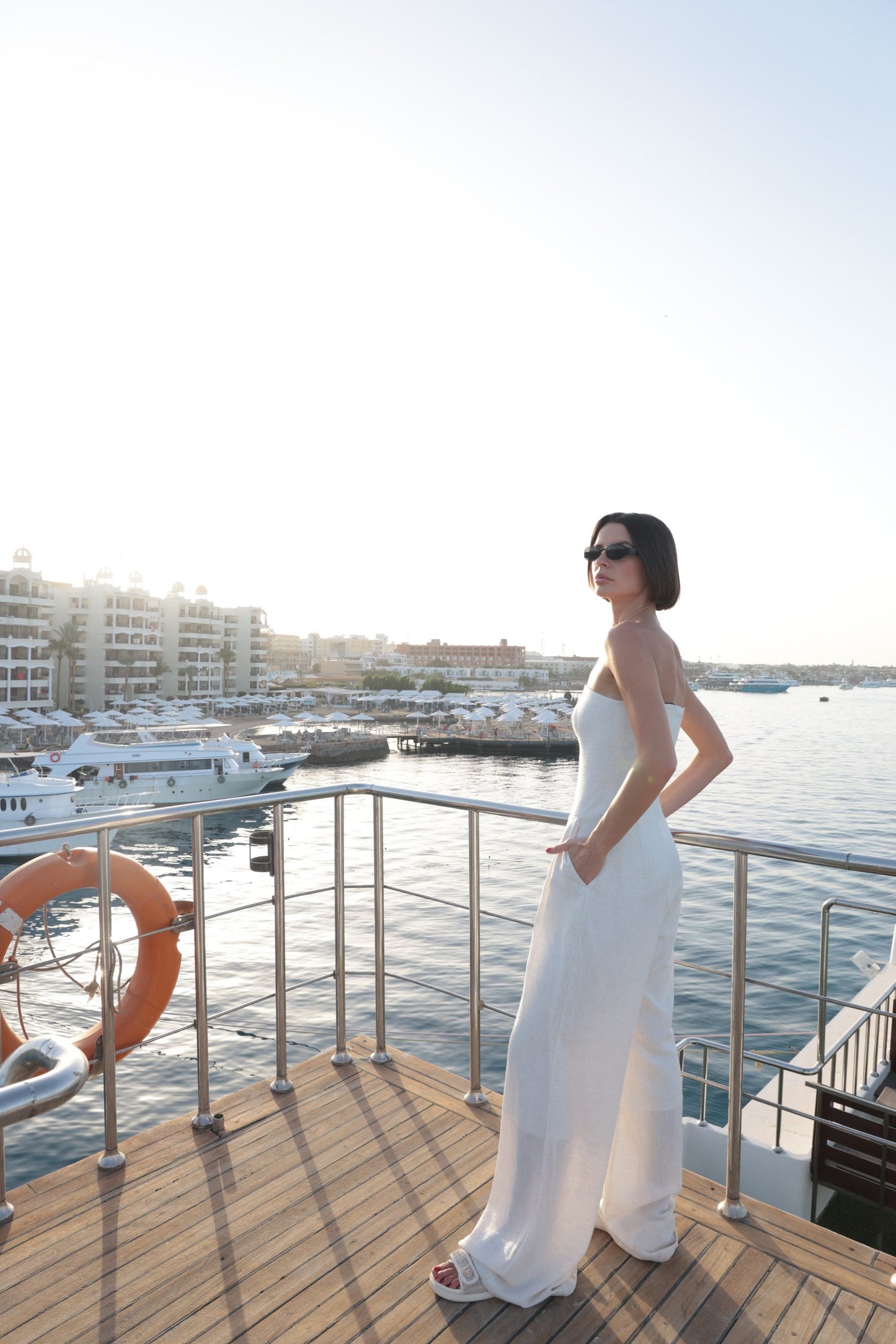 Strapless Linen Blend Jumpsuit
