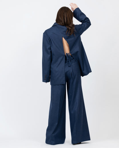 Open Back Blazer Set