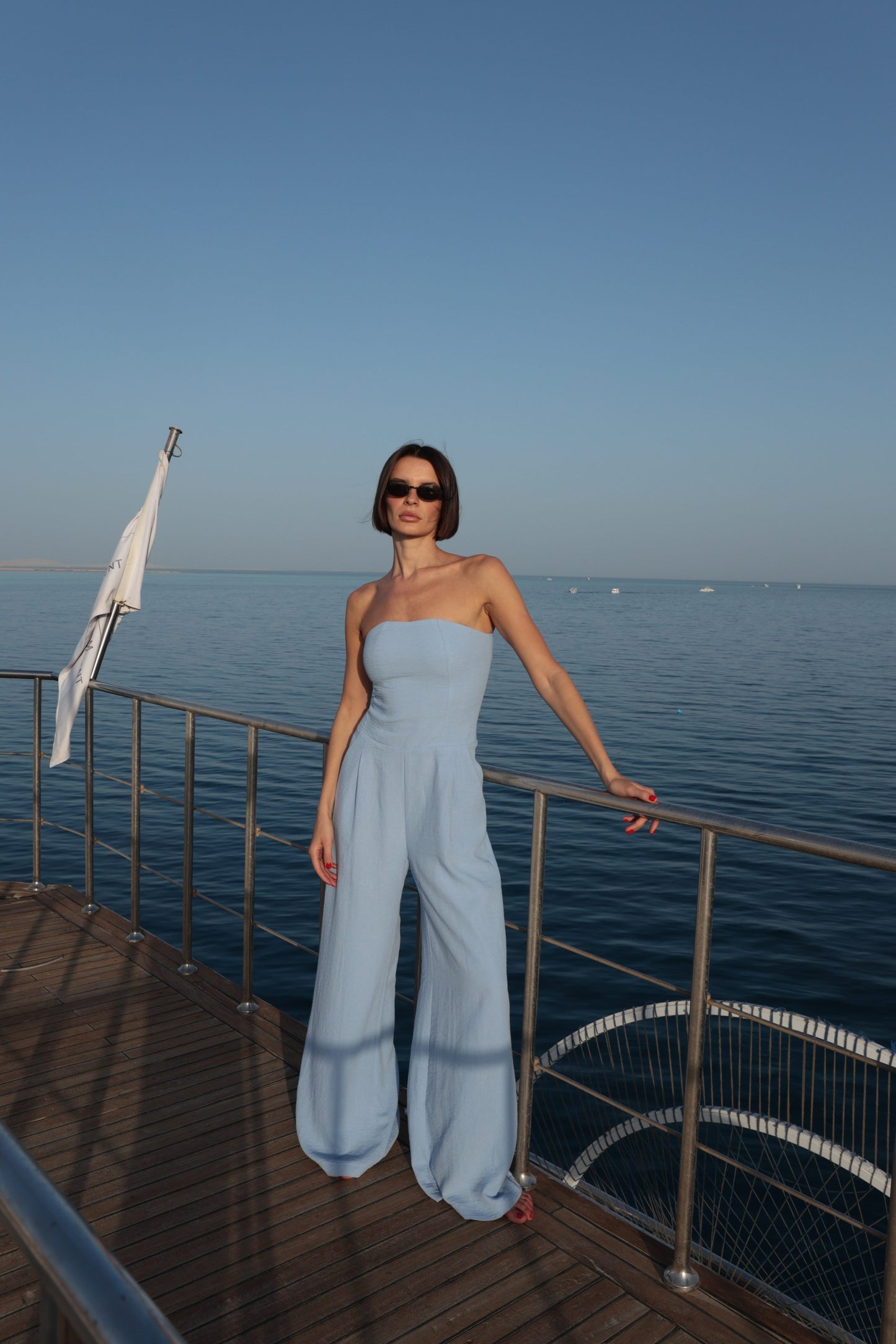 Strapless Linen Blend Jumpsuit