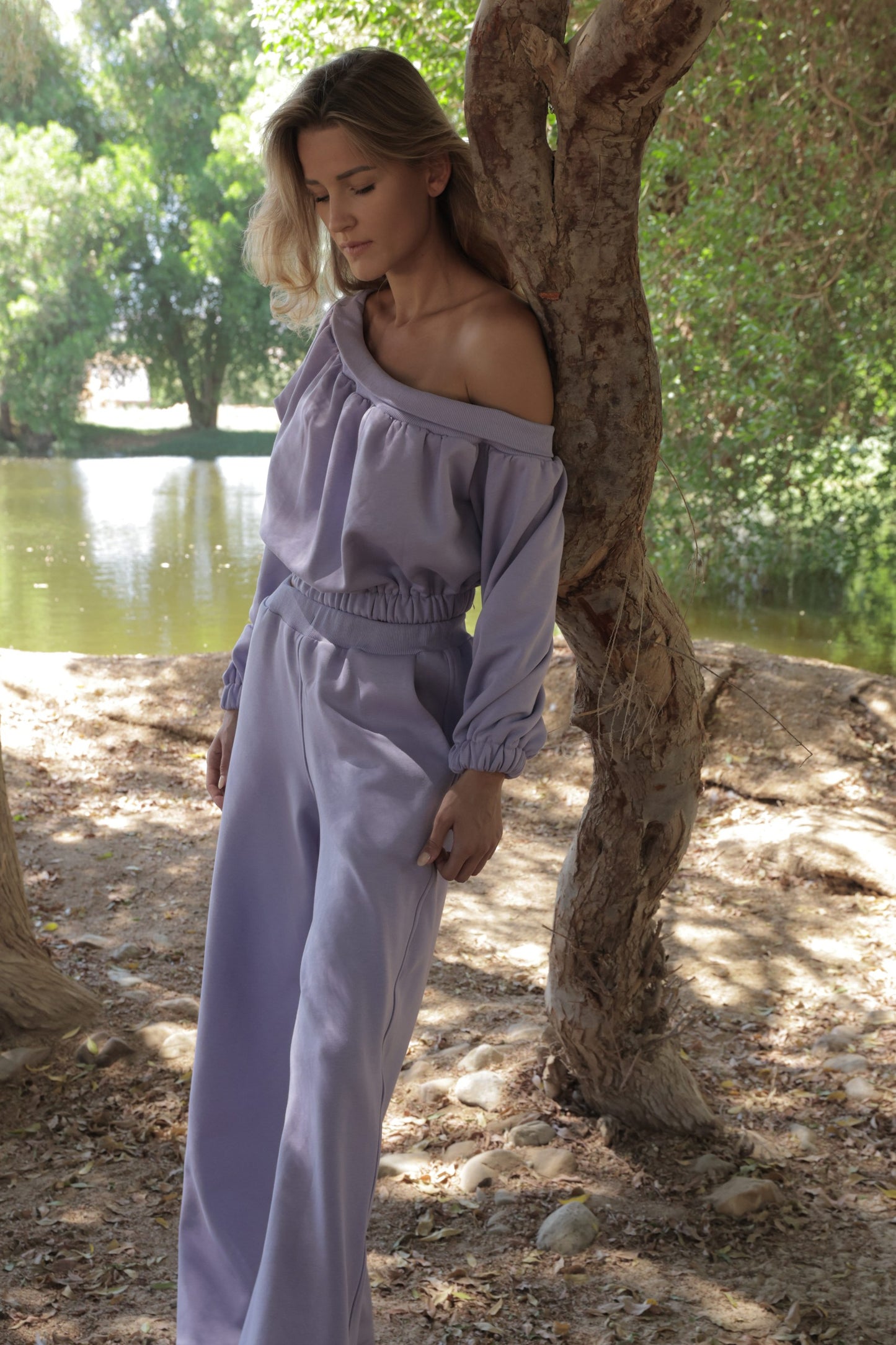 Off The Shoulder Sweat Set