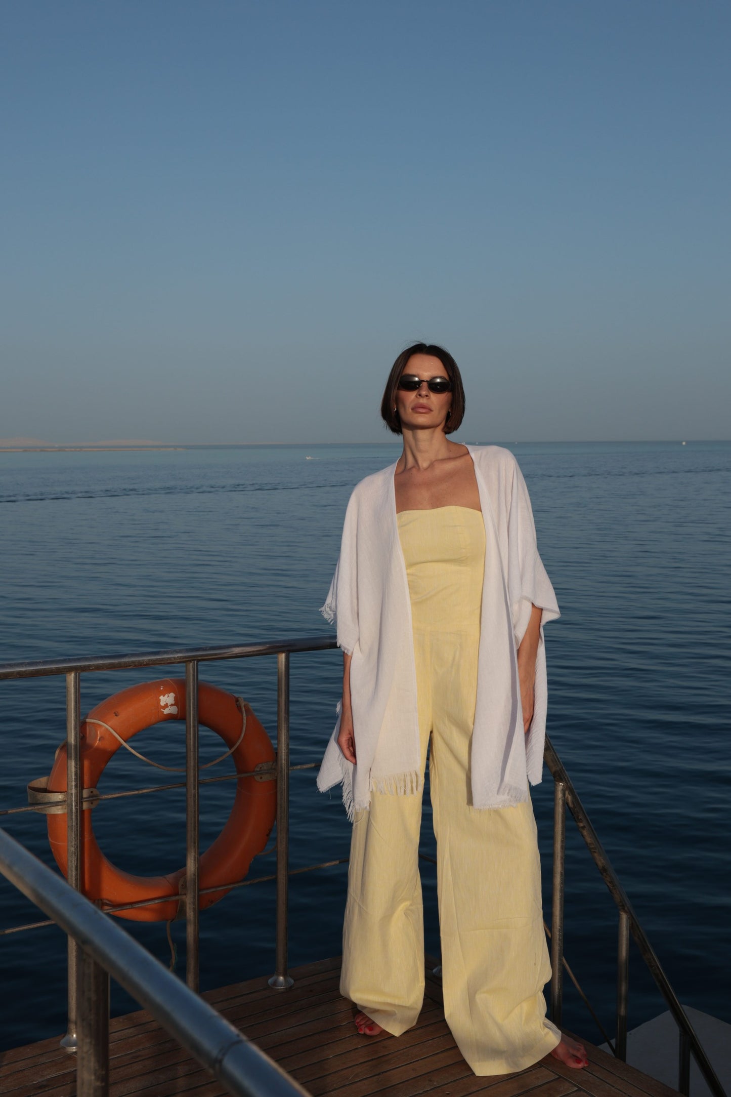 Strapless Linen Blend Jumpsuit
