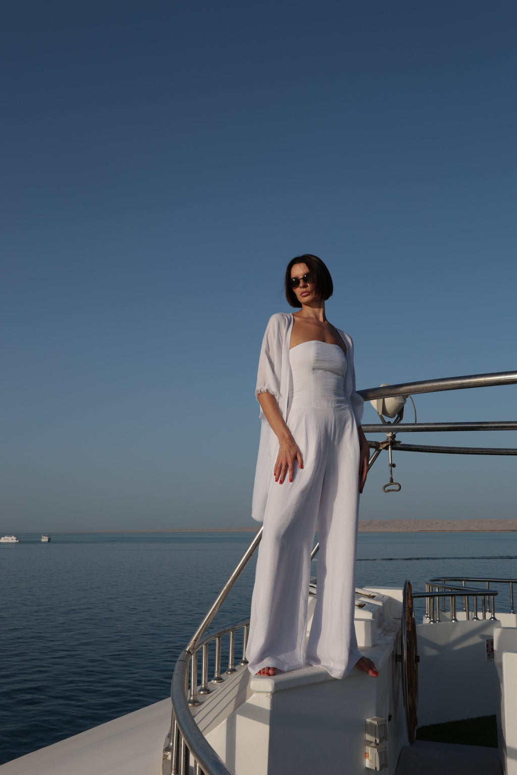 Strapless Linen Blend Jumpsuit