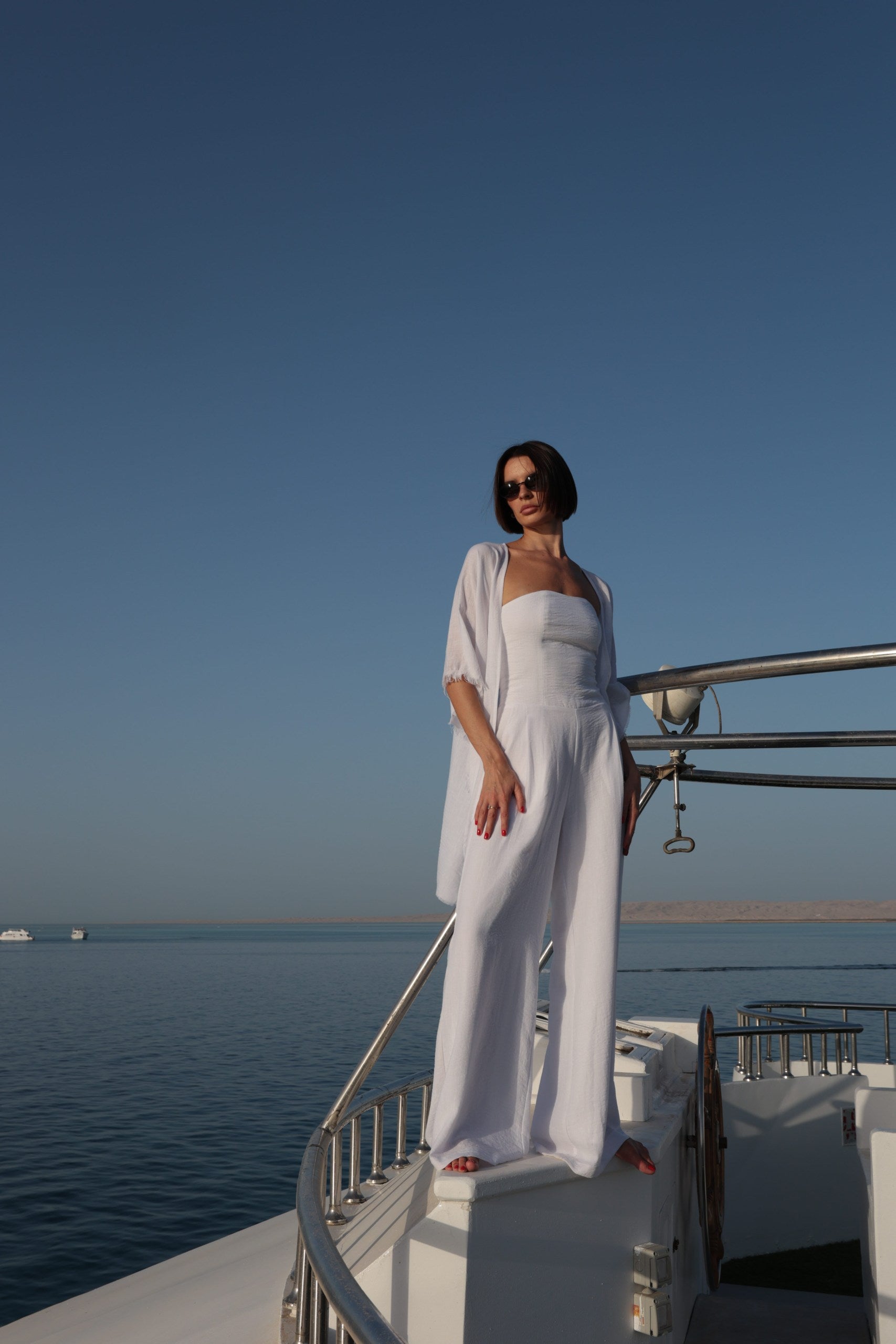 Strapless Linen Blend Jumpsuit