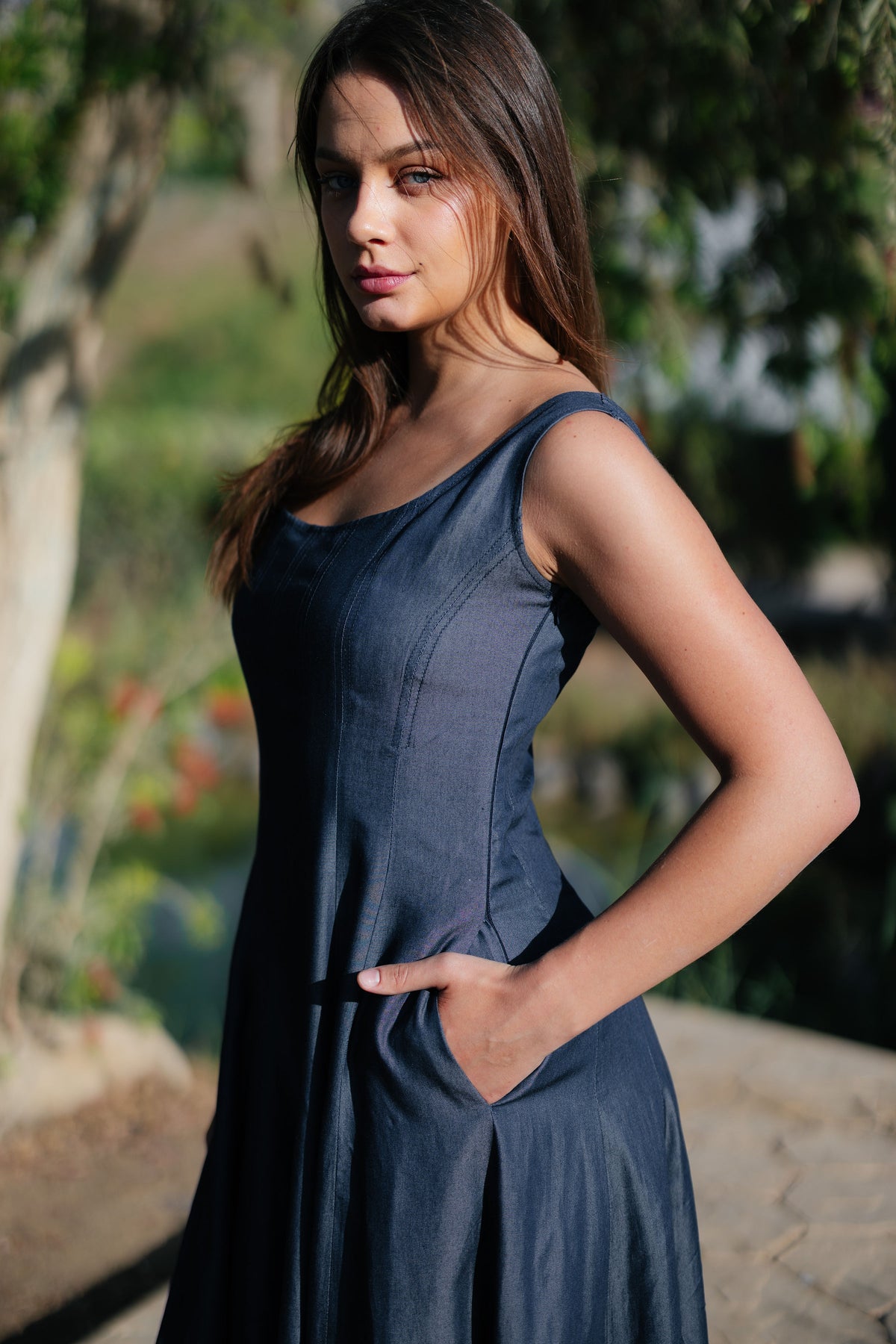 Denim Maxi Dress
