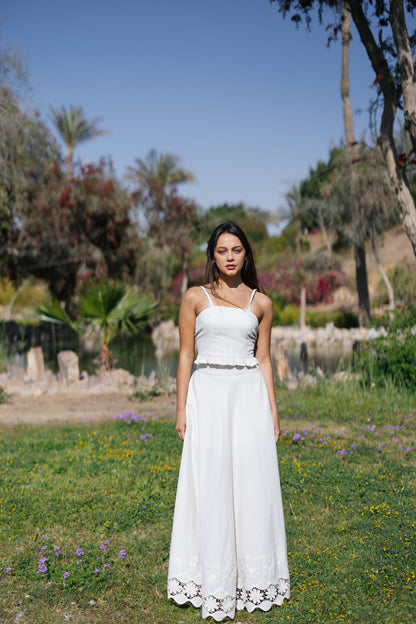 Linen Maxi Skirt Set