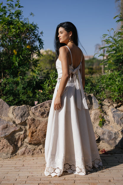 Linen Maxi Skirt Set