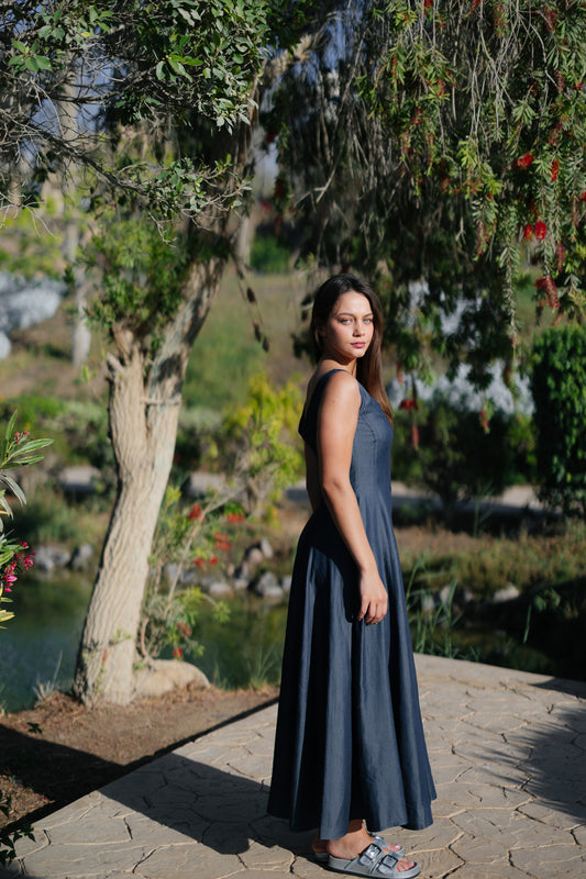 Denim Maxi Dress