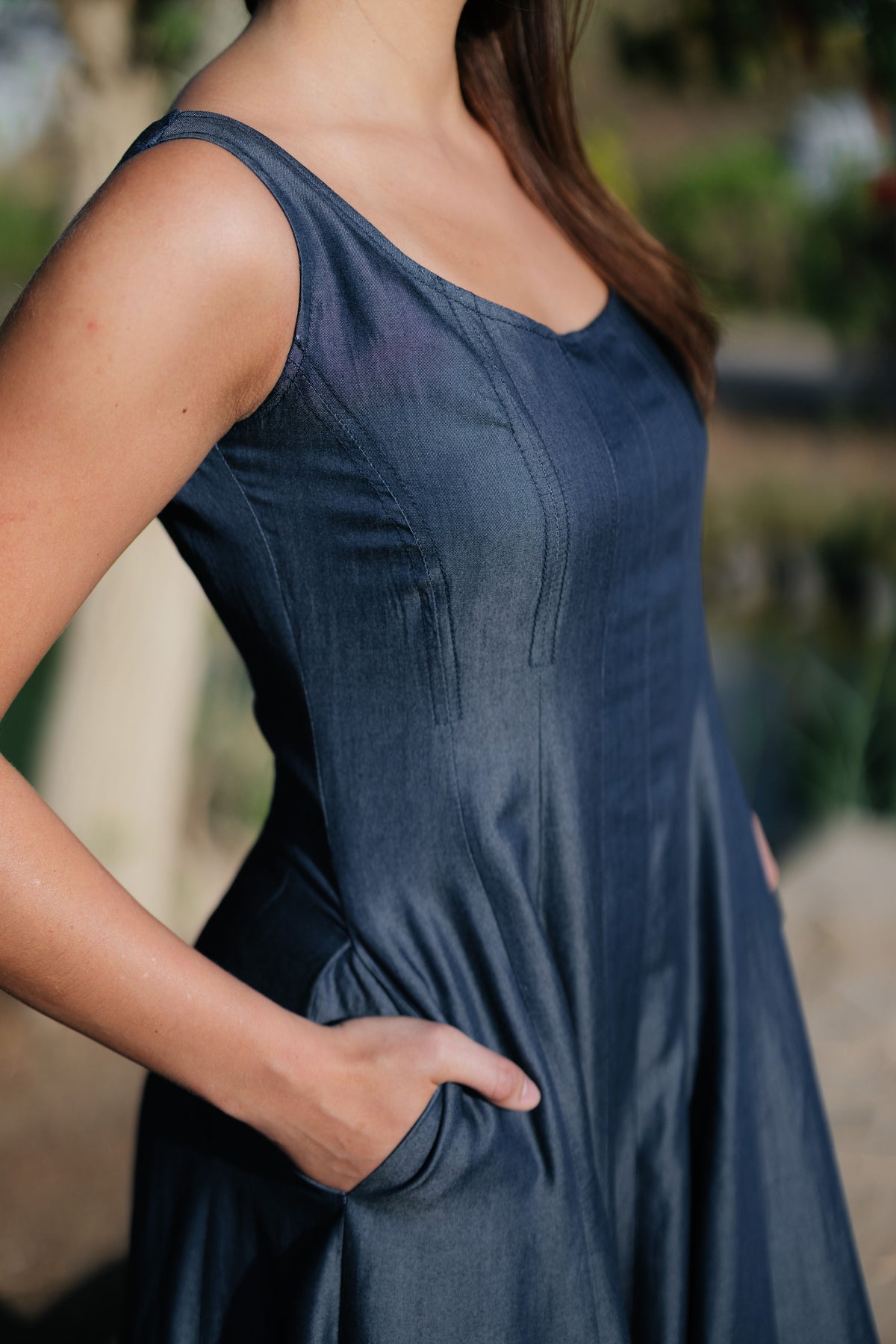 Denim Maxi Dress