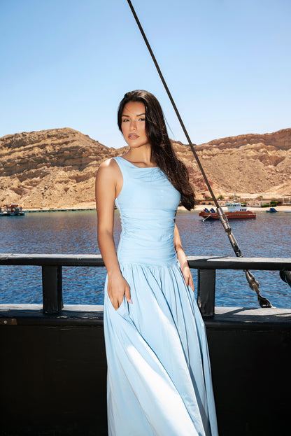 Gathered Waist Cut Dress