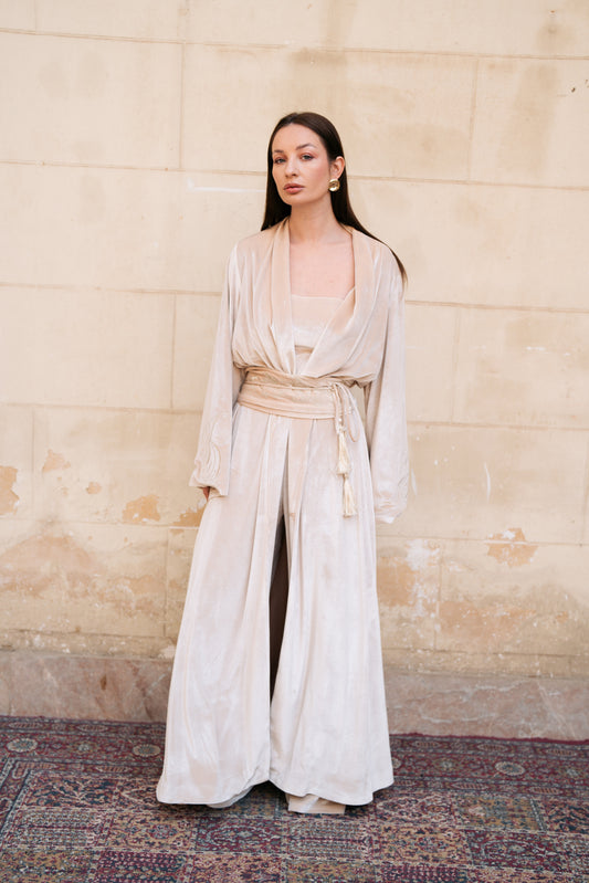 Detailed sleeve kaftan