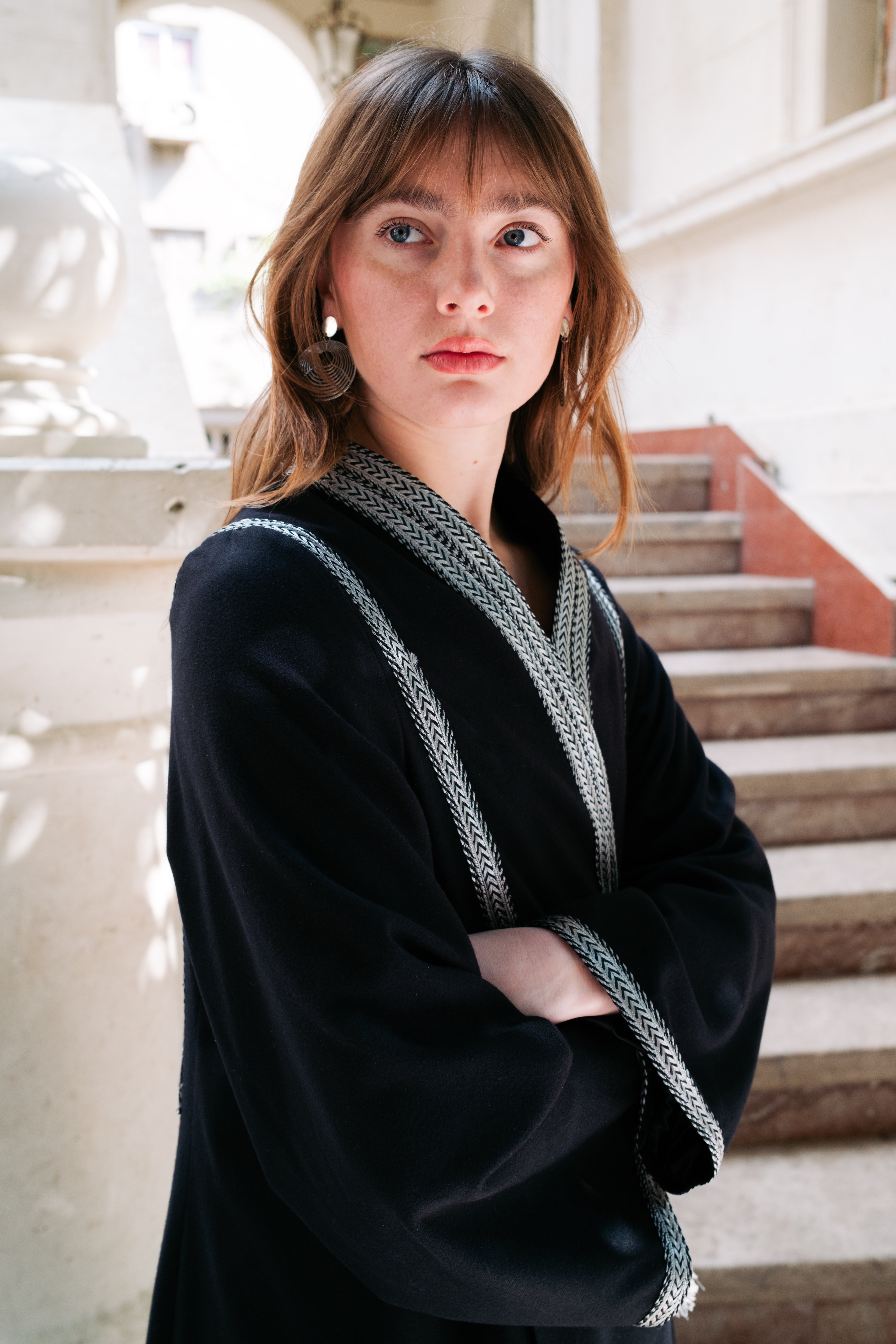 Detailed Wool Kaftan