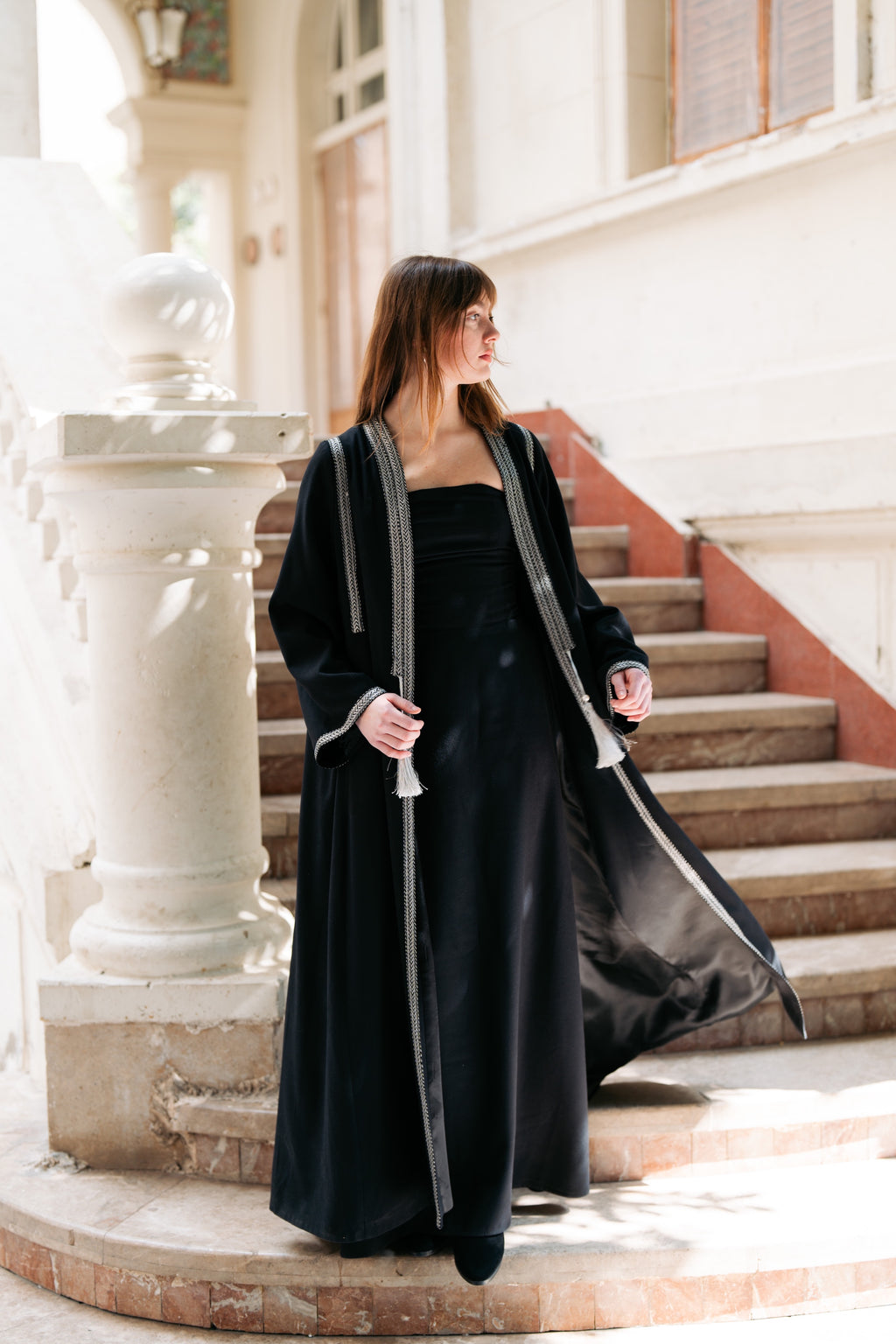 Detailed Wool Kaftan