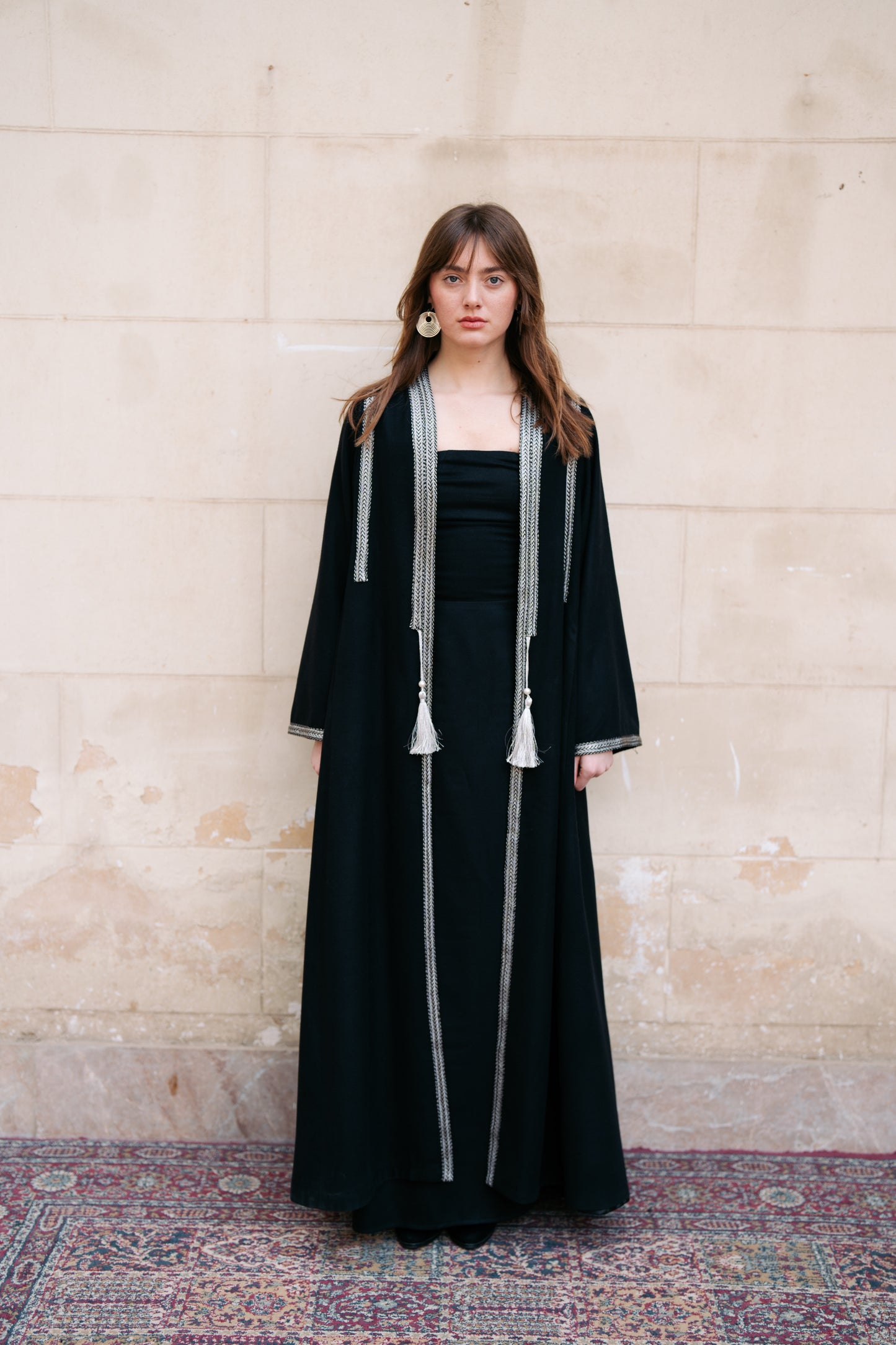 Detailed Wool Kaftan