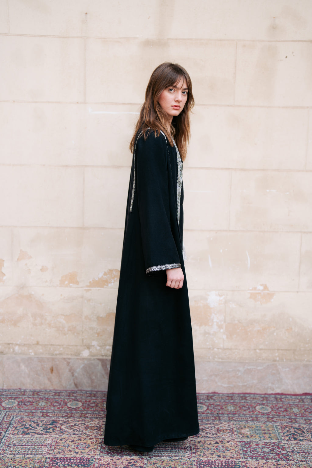 Detailed Wool Kaftan