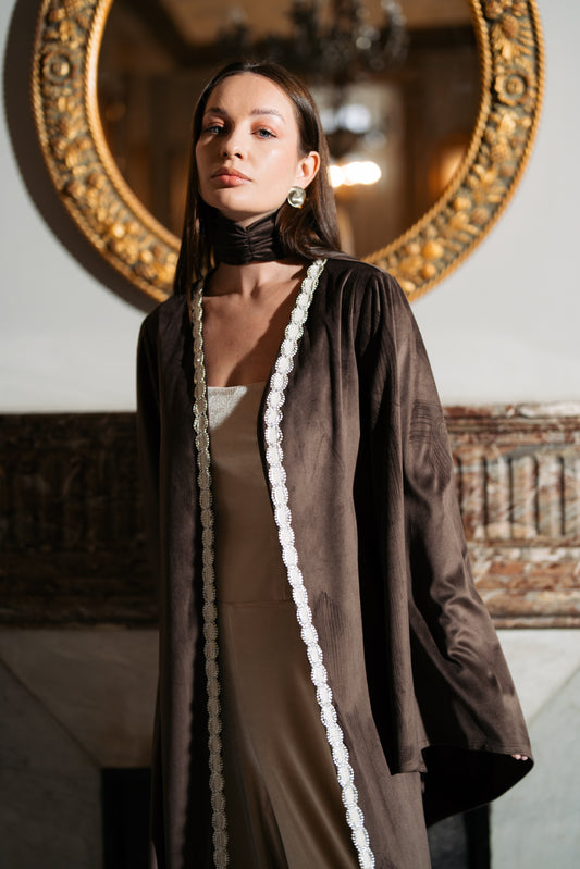 Brown Suede Kaftan