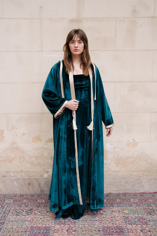 Velvet Detailed Kaftan