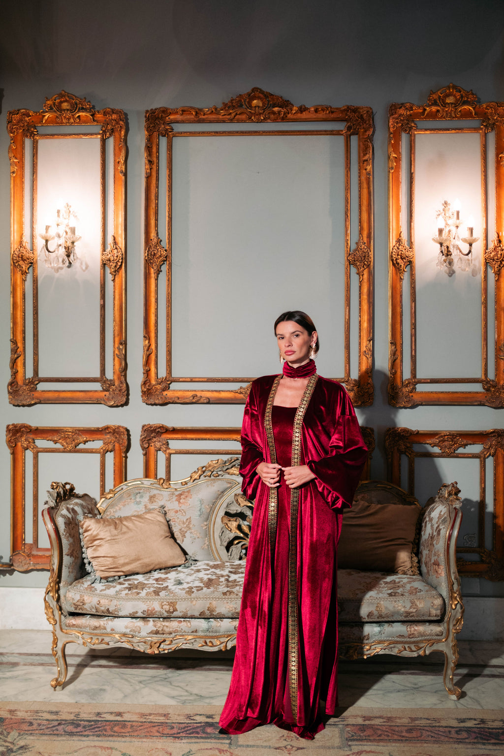 Red Velvet Kaftan