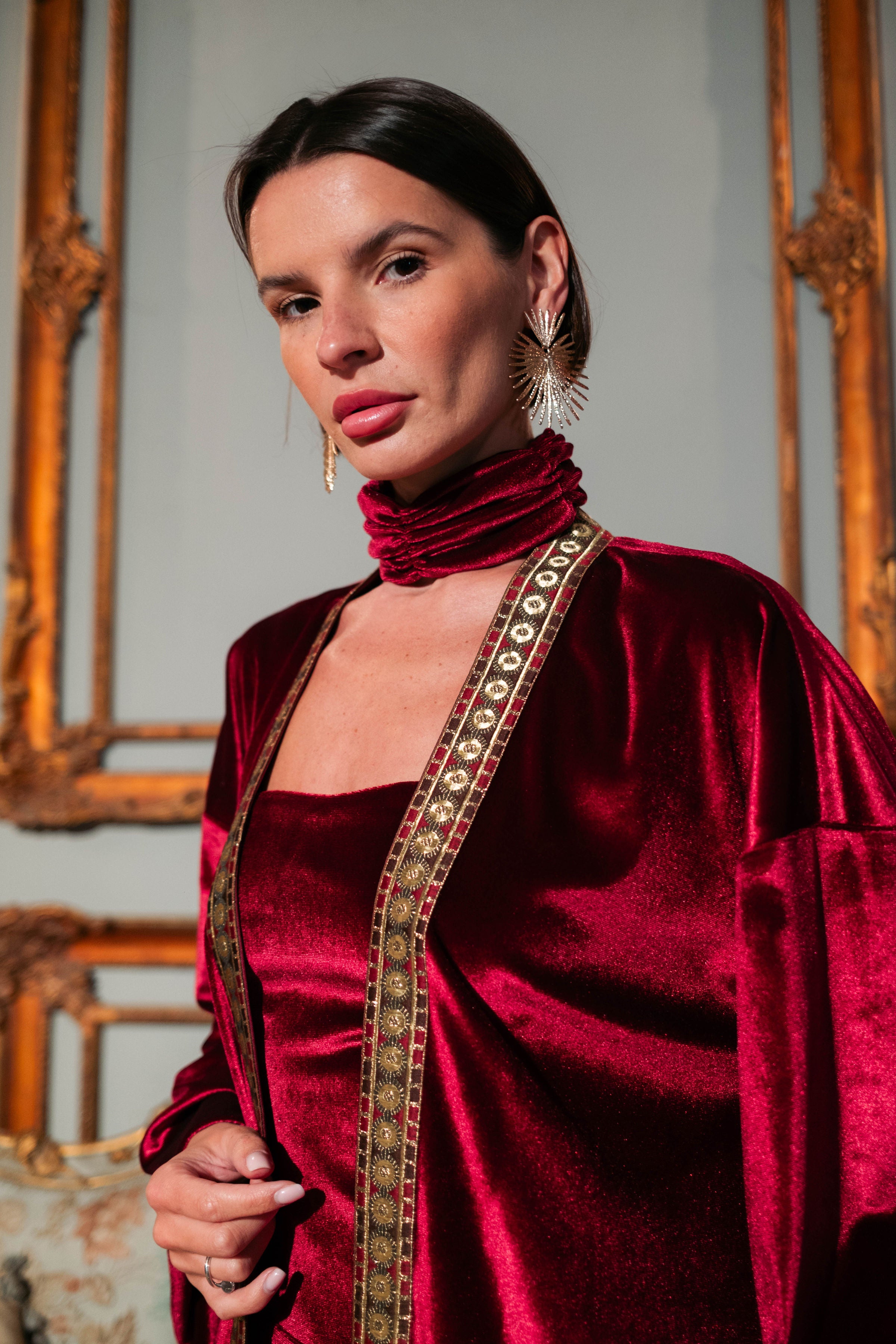 Red Velvet Kaftan