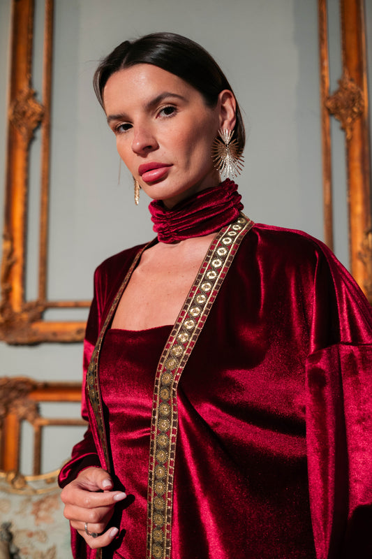 Red Velvet Kaftan