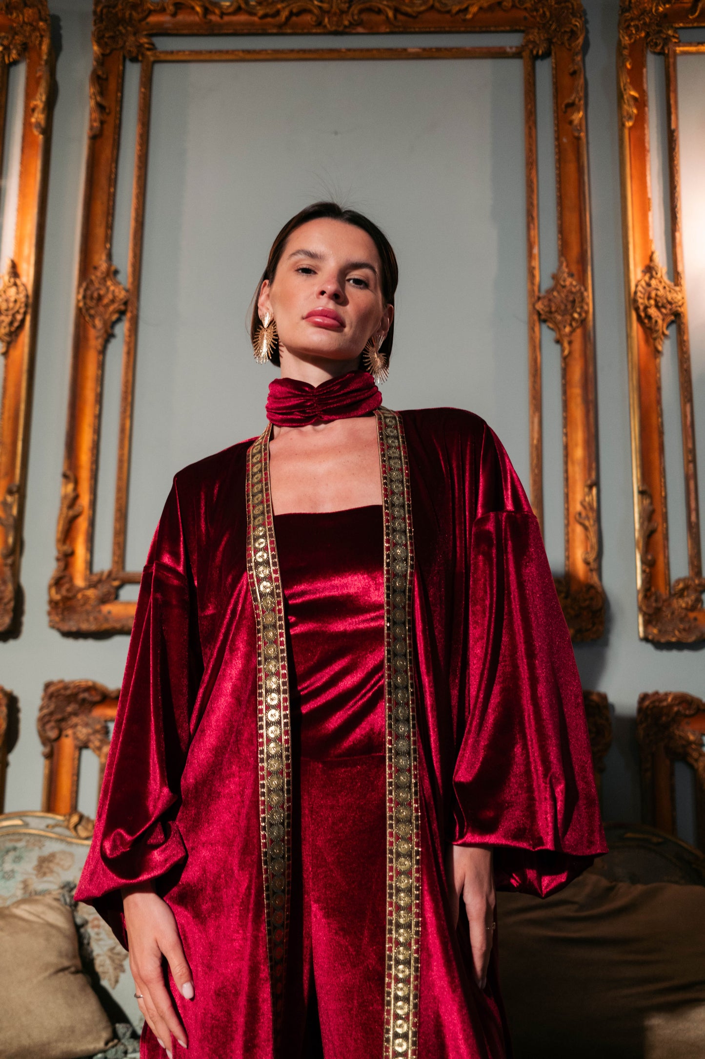 Red Velvet Kaftan