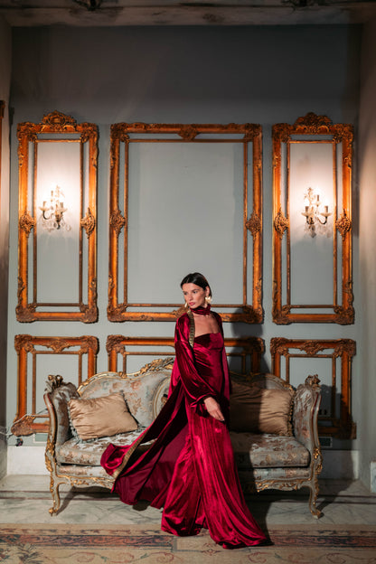 Red Velvet Kaftan